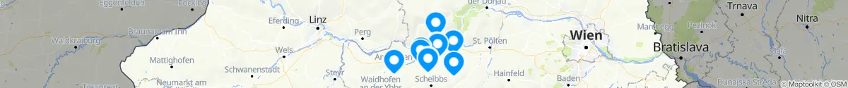 Map view for Pharmacies emergency services nearby Krummnußbaum (Melk, Niederösterreich)